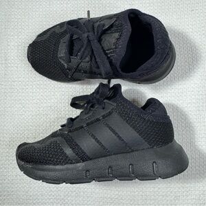Adidas Toddler sz 7 Swift Run X Black Slip On Sneakers